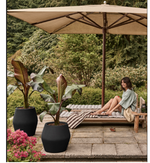 Big planters for garden style